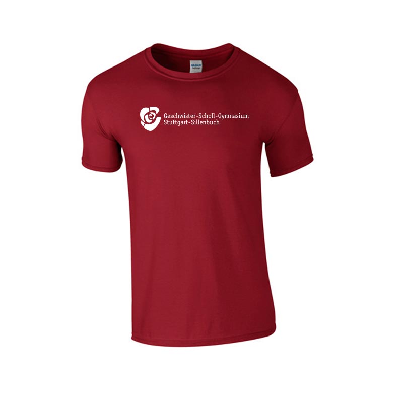 Rotes Jungen T-Shirt, Cardinal Red, Geschwister-Scholl-Gymnasium Stuttgart