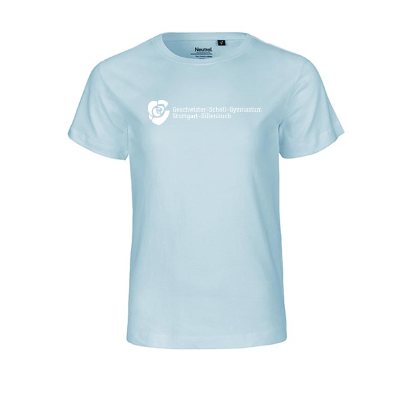 Hellblaues Bio T-Shirt Jungen, Schule Stuttgart