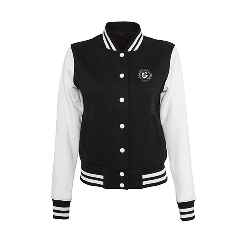 College Jacke Mädchen, Schwarz/Weiß. XS Jacke.