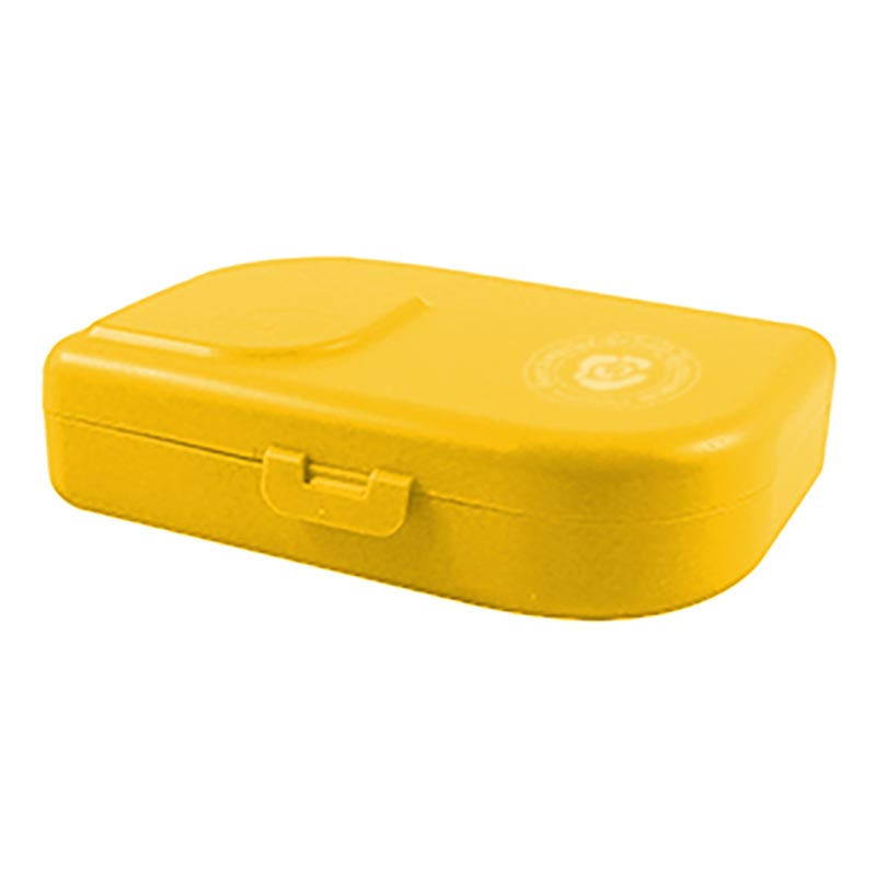 Gelbe Lunchbox. Brotbox für Kinder.
