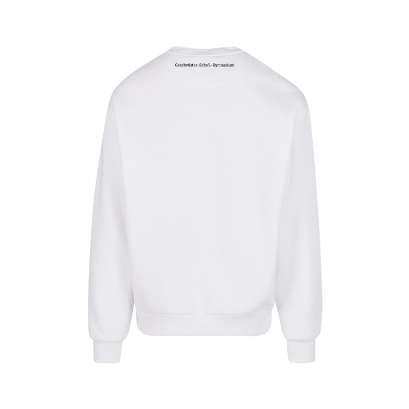 Weißes Oversize Sweatshirt, hinten.